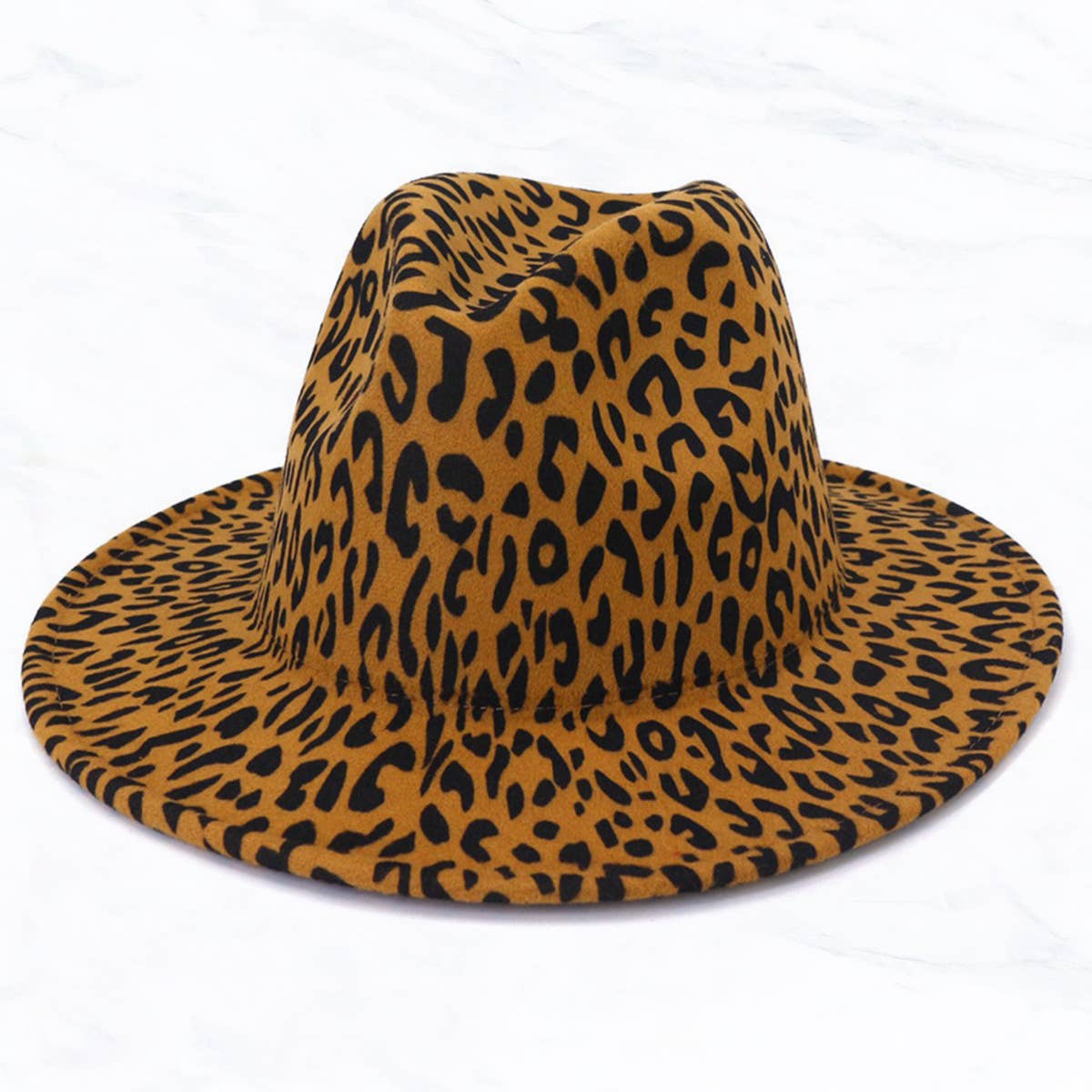 Suzie Q USA - Vendita all'ingrosso Fedora - Donna - Cappello a cilindro jazz leopardato feltro di lana realizzato in cotone3