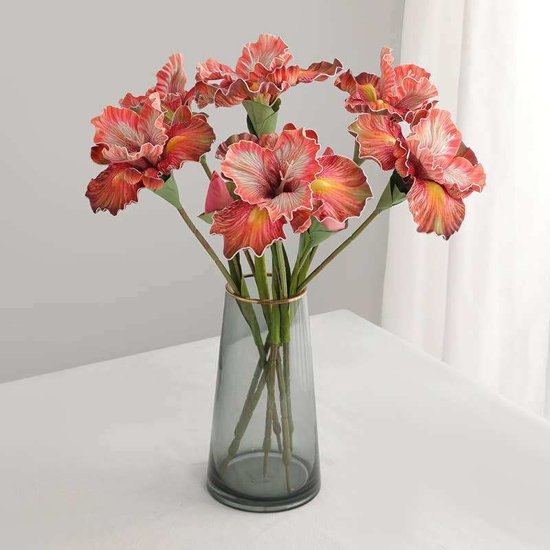 ACNITE(We cover U.S. import duties) – wholesale Artificial flowers – 9 colors Real touch iris flower large iris faux flowers3