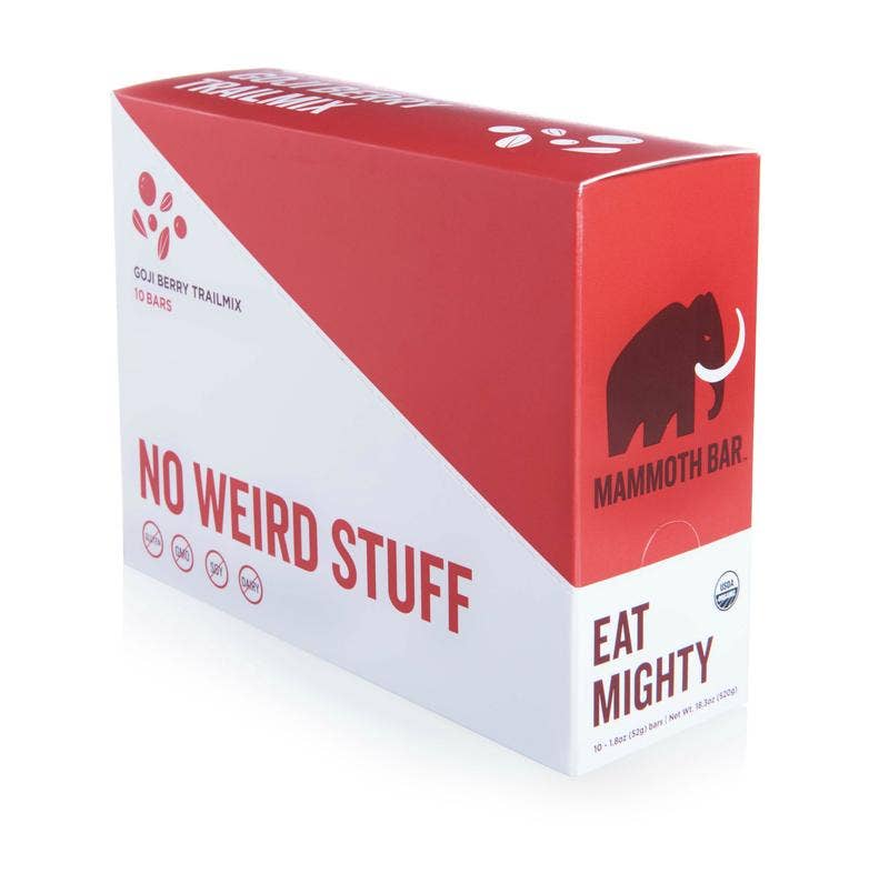 Mammoth Bar - Wholesale Snack Bar - Organic Gluten-Free Goji Berry Trailmix Bar3