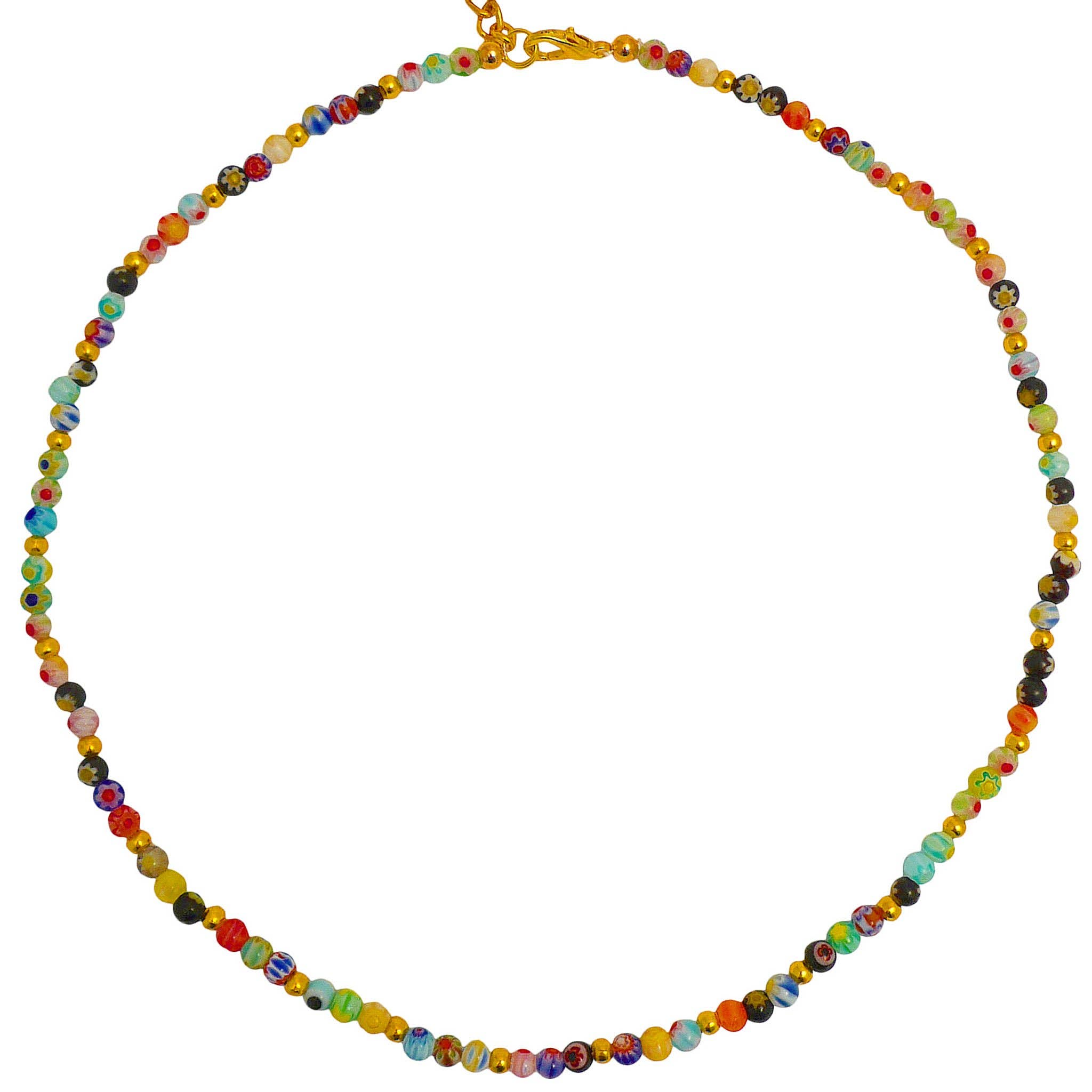 Lotusfeet – wholesale Beaded/pearl necklace – MB212 Millefiori1