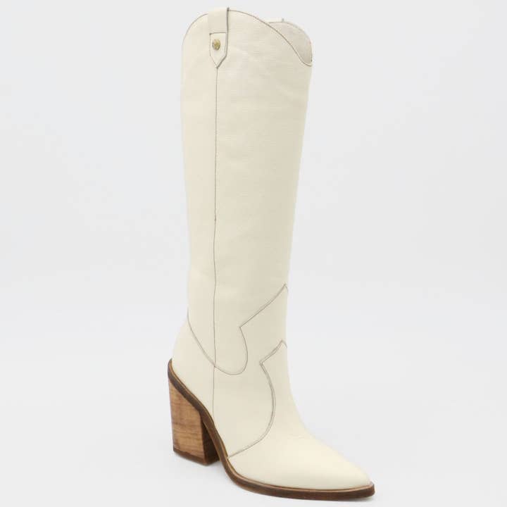 Macao western cowboy boots ivory leather women's shoes for wholesale on Faire9