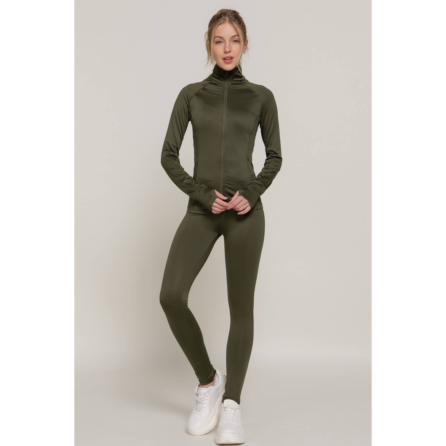 HiteJeans - Wholesale Activewear Set - Women's - Active Zip Up Jacket Legging Set1