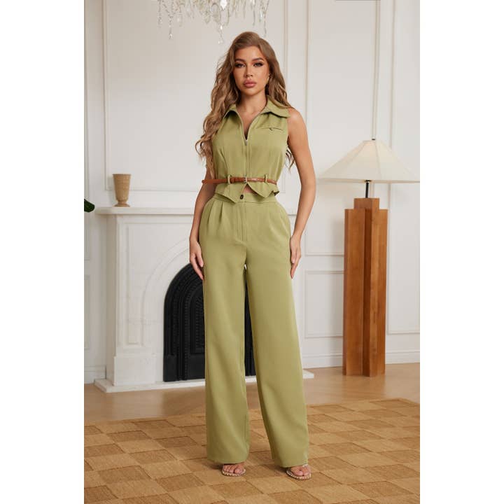 Solid Color Pants Set for wholesale by Chicways