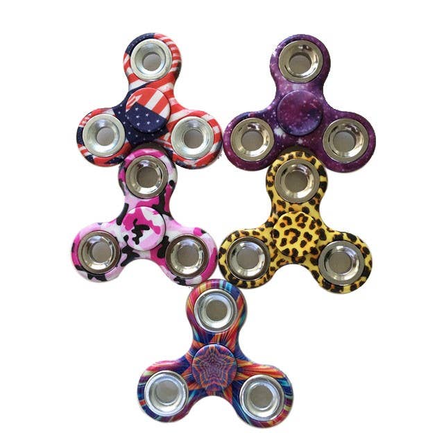 Cap Zone - Wholesale Fidget Toy - Kids - Assorted Print Hand Spinner Fidget Toy