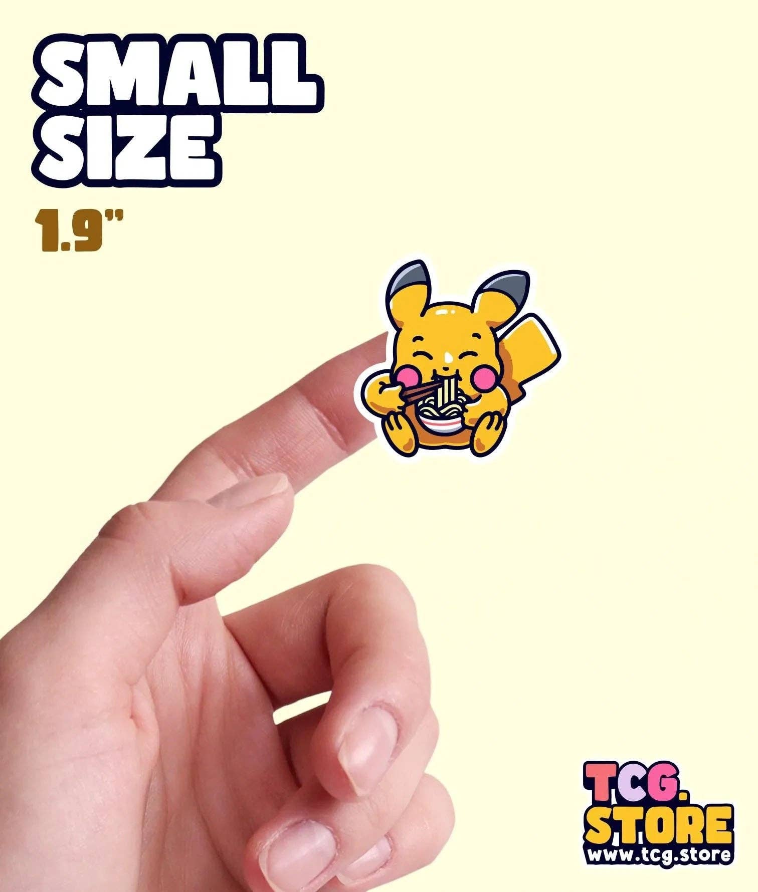 TCG.Store - TCGDOTSTORE - Wholesale Sticker - Pikachu Pokémon Sticker: Eating Ramen0