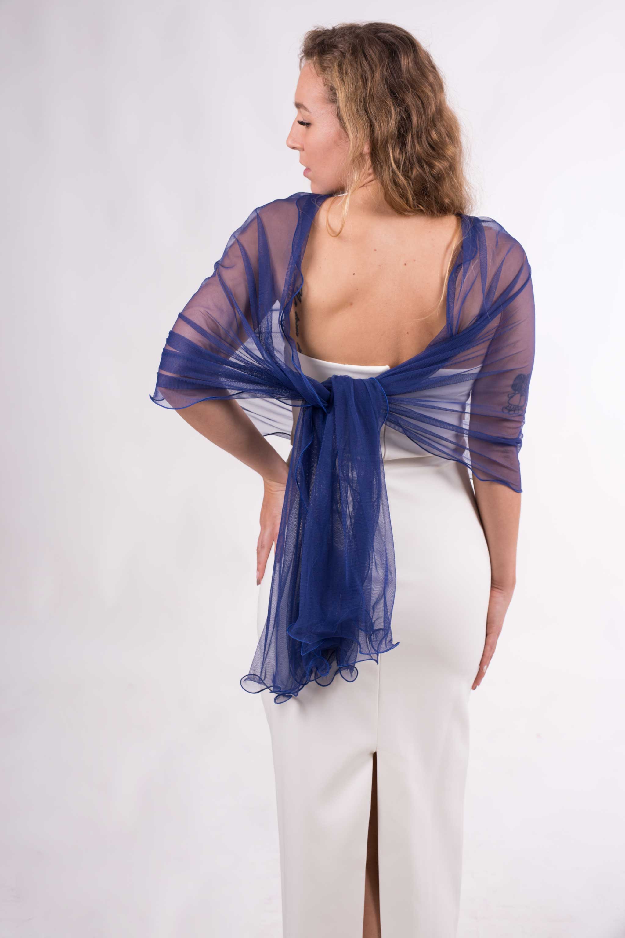 MR Complements - Vente Écharpe – femme - Châle en tulle grande taille aux bords ondulés68