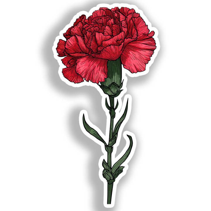 Carnation Flower Decal Sticker # A018885 for wholesale by Yoonek Graphics