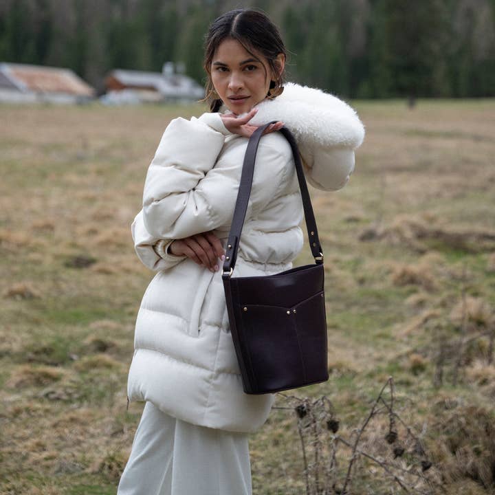 Maradji - Wholesale Shoulder Bag - Women's - SAC SCEAU CUIR FIGUE GABRIELLE4