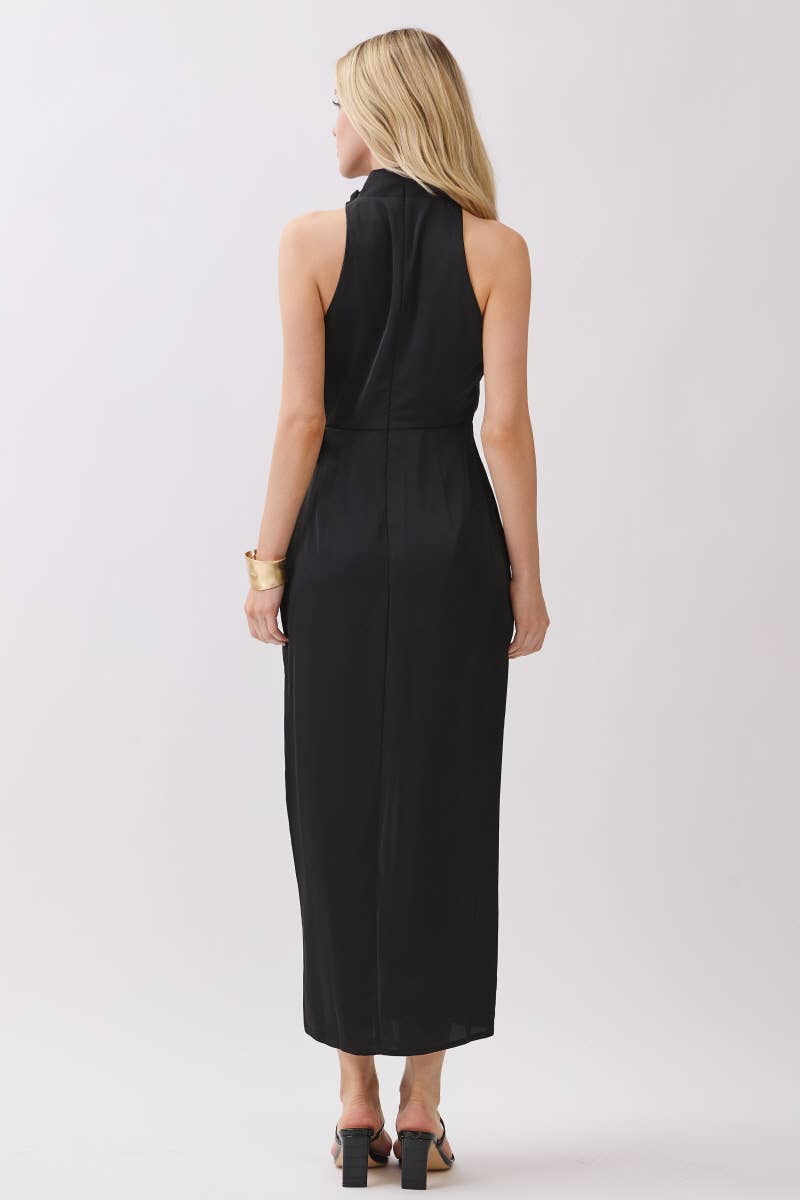 Peace Love Line – wholesale Klänning - Dam – PM1015 - SOLID VÄVD MIDIKLÄNNING MED SLITS13