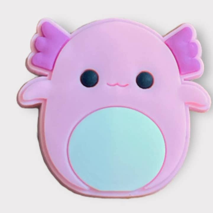 Squishmallow Axolotl Croc Charm for wholesale by Rogue Society Apparel®️