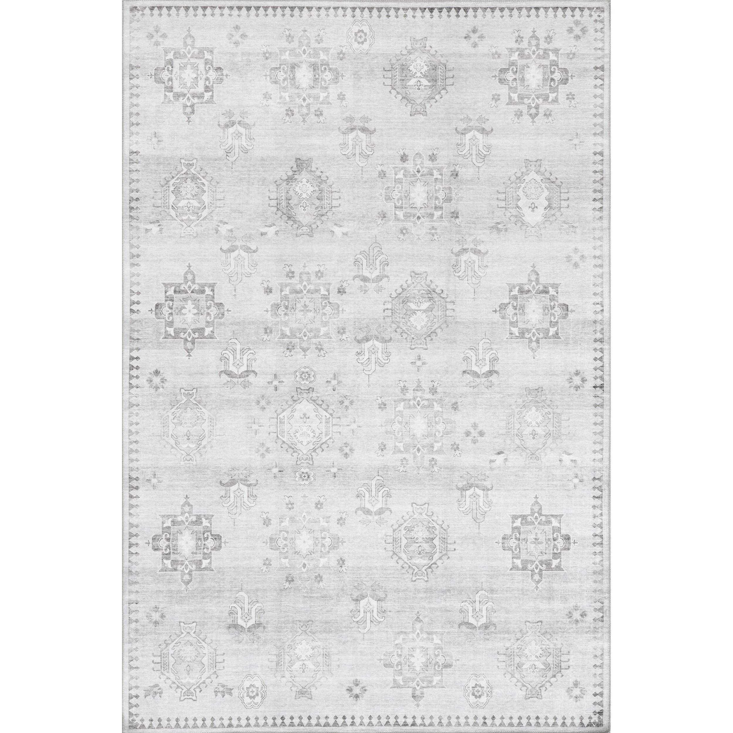 Beige Krystin Distressed Machine Washable Area Rug for wholesale on Faire12