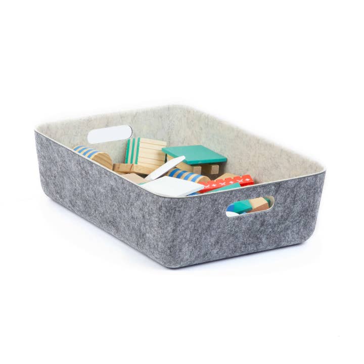 Three by Three Seattle - Wholesale Storage Bin - reSTAK recycled FELT storage medium short bin14