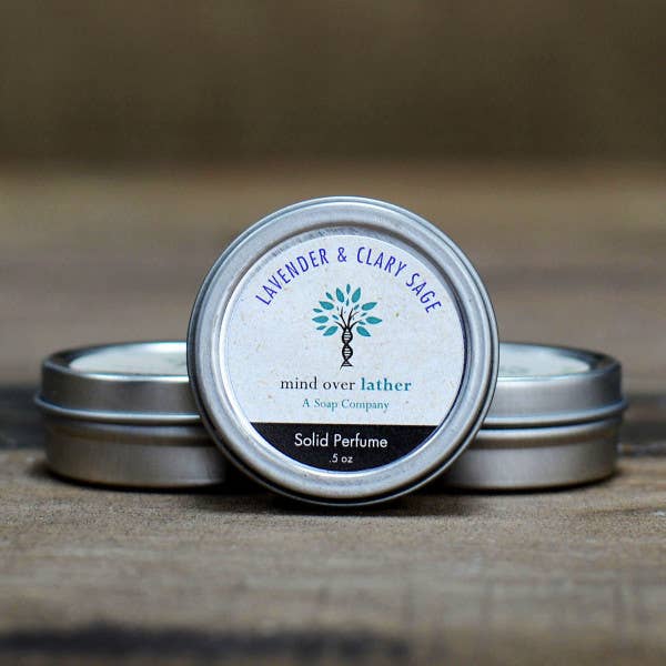 Parfum Solide Lavande et Sauge Sclarée pour la vente par Mind Over Lather