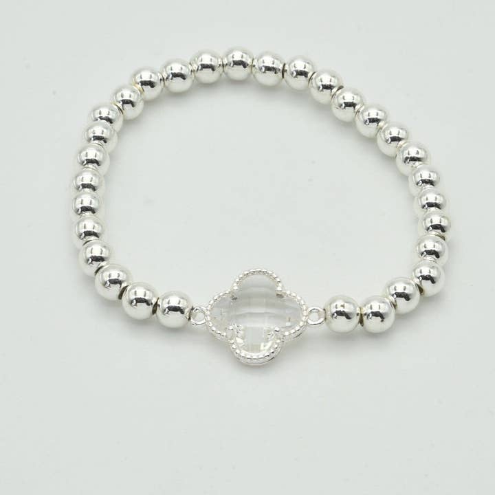 MiMi Wholesale - Wholesale Beaded Bracelet - CB2212 Clover Charm Beaded Bracelet7