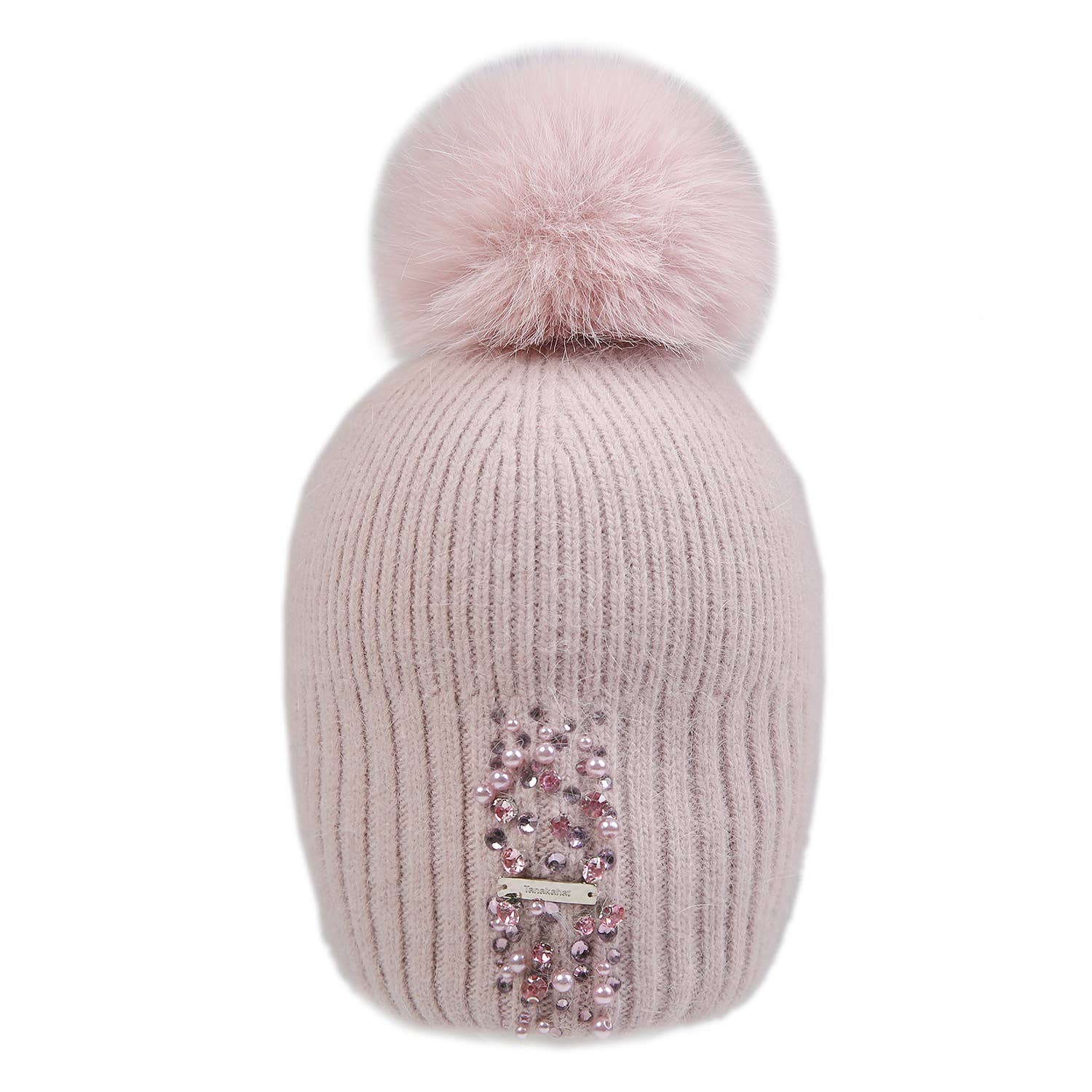 PEACH ACCESSORIES - Vente Bonnet – femme - Chapeau à pompon avec accent perlé décoratif SD12018