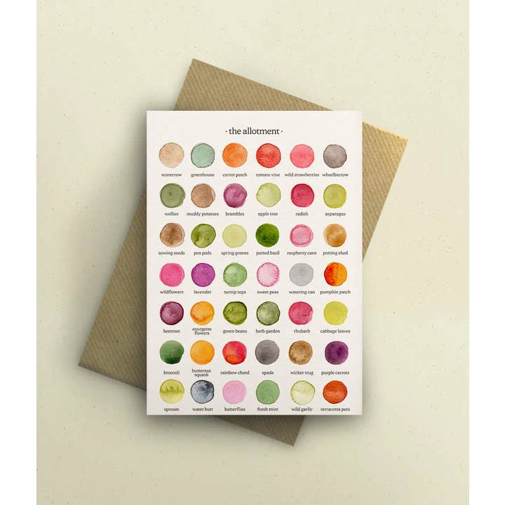 By Tilly – wholesale Everyday greeting card – The Colours of The Allotment Greetings Card