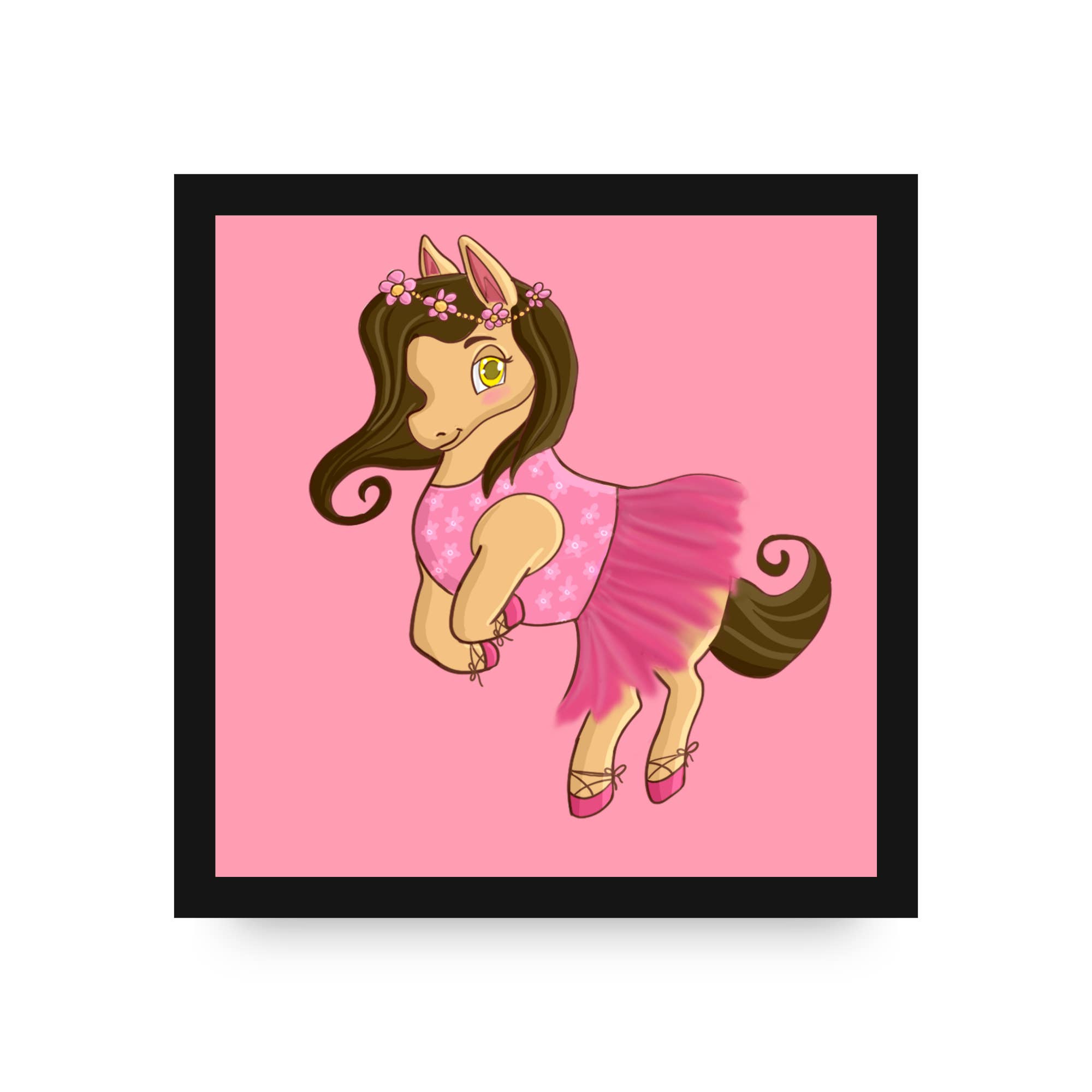 Dancing Littles Jungle - Wholesale Canvas Art - Kids & Baby - Heidi the Horse Framed Canvas by Dancing Littles Jungle
