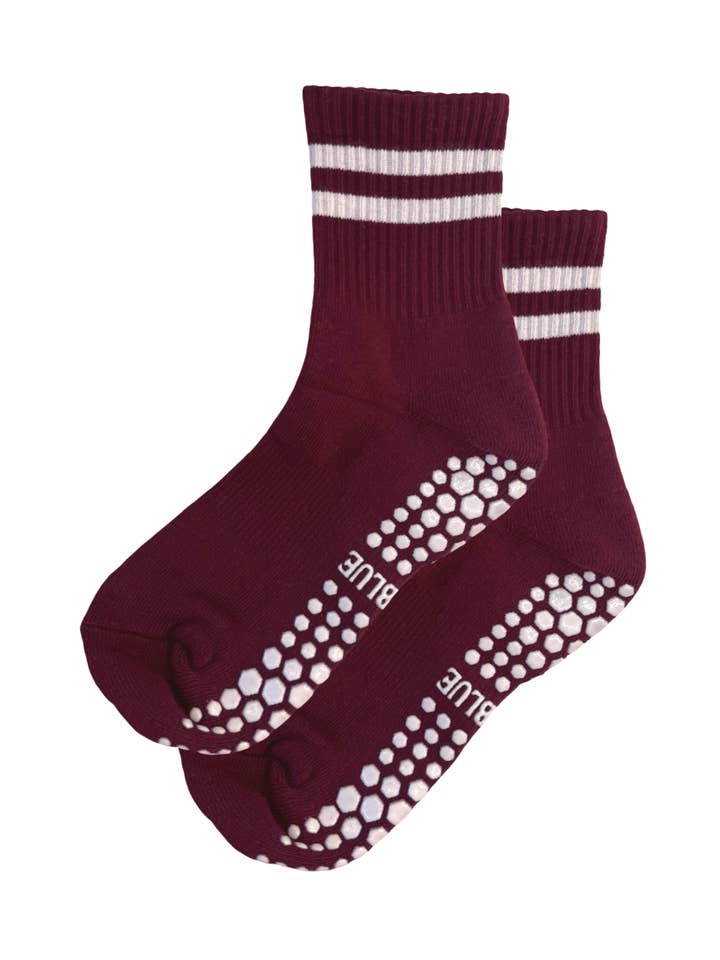 Chaussettes montantes à rayures marron pour la vente par SAINT BLUE