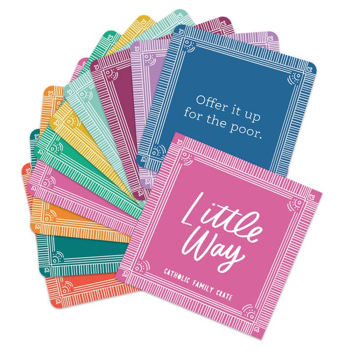 Catholic Family Crate® - Wholesale Learning Cards - Kids & Baby - St. Thérèse of Lisieux Little Way Inspiration Cards