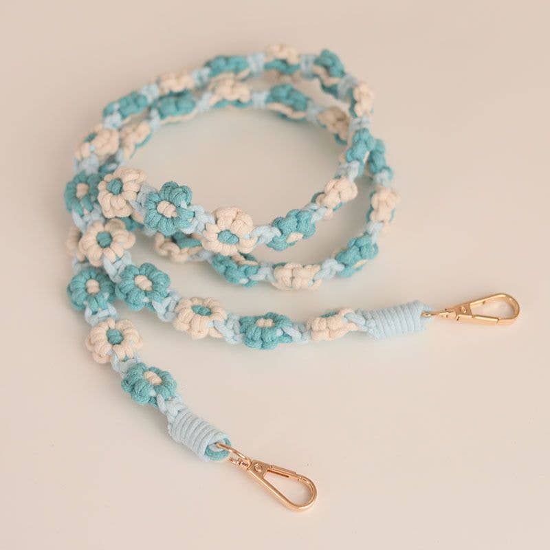 Weavey Studio – Engroshandel Nøglesnor – Kvinder – Weavey Studio macrame blomster-mønster rem til kamera og telefon14