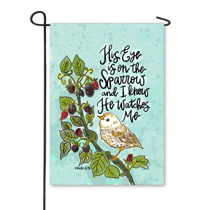 Baxter & Me - Wholesale Flag - Eye on the Sparrow Garden Flag