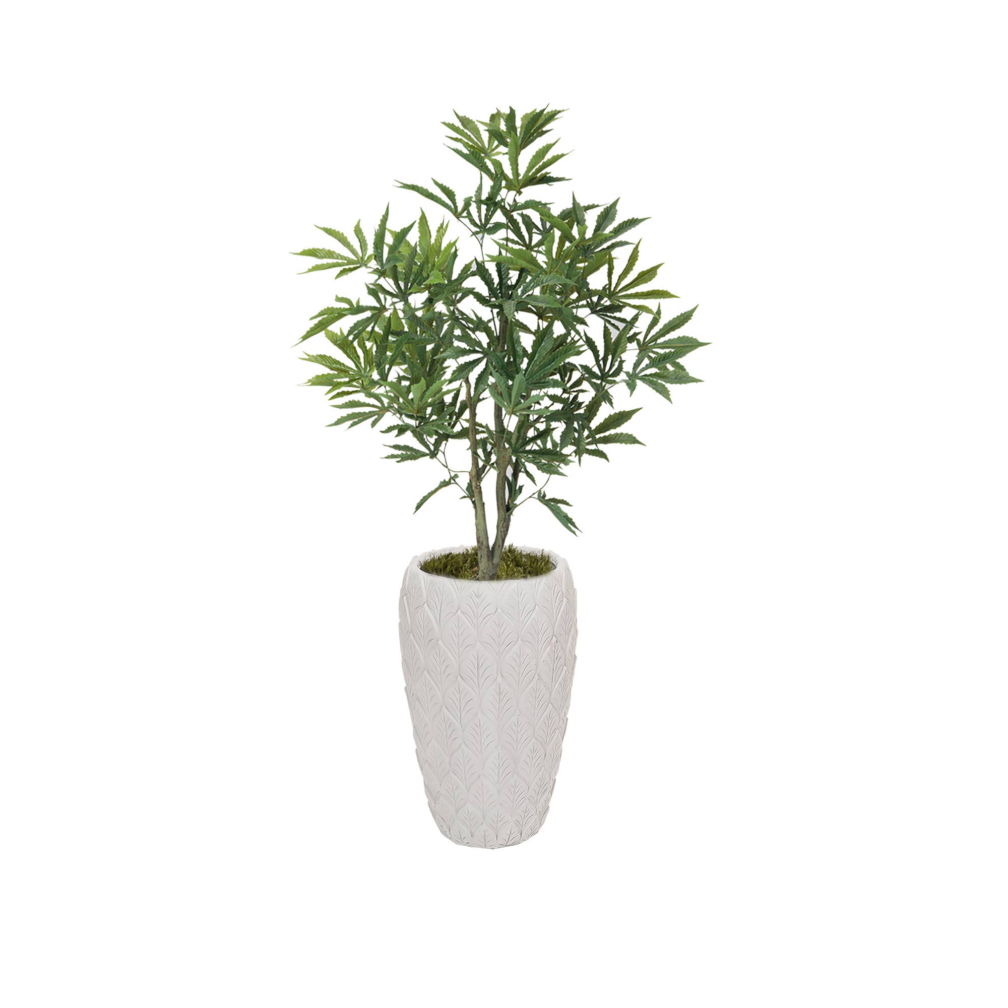 Vintage Home - Wholesale Artificial Plant - 51.5'' Fake weed plant in rope basket | fun home decorations