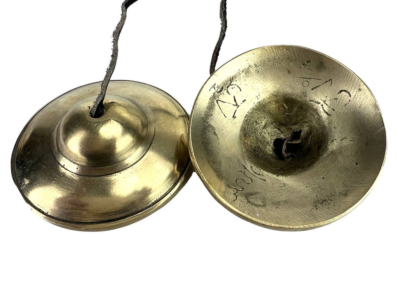 HK Higher Knowing - Wholesale Meditation Supplies - Medium Golden Tibetan Hand Tingsha Cymbals1