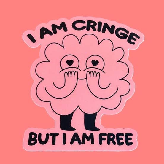 I Am Cringe Funny Vinyl Sticker for Laptop for wholesale by Seven Virgo Studios