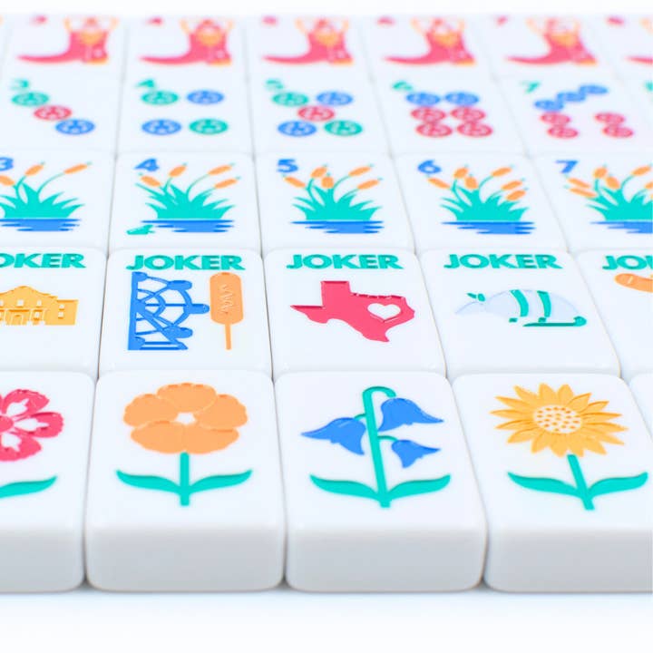 My Fair Mahjong - Wholesale Board Game - THE TEXAS SERIES | Mahjong with Lone Star Flair | Mesquite White Tile14