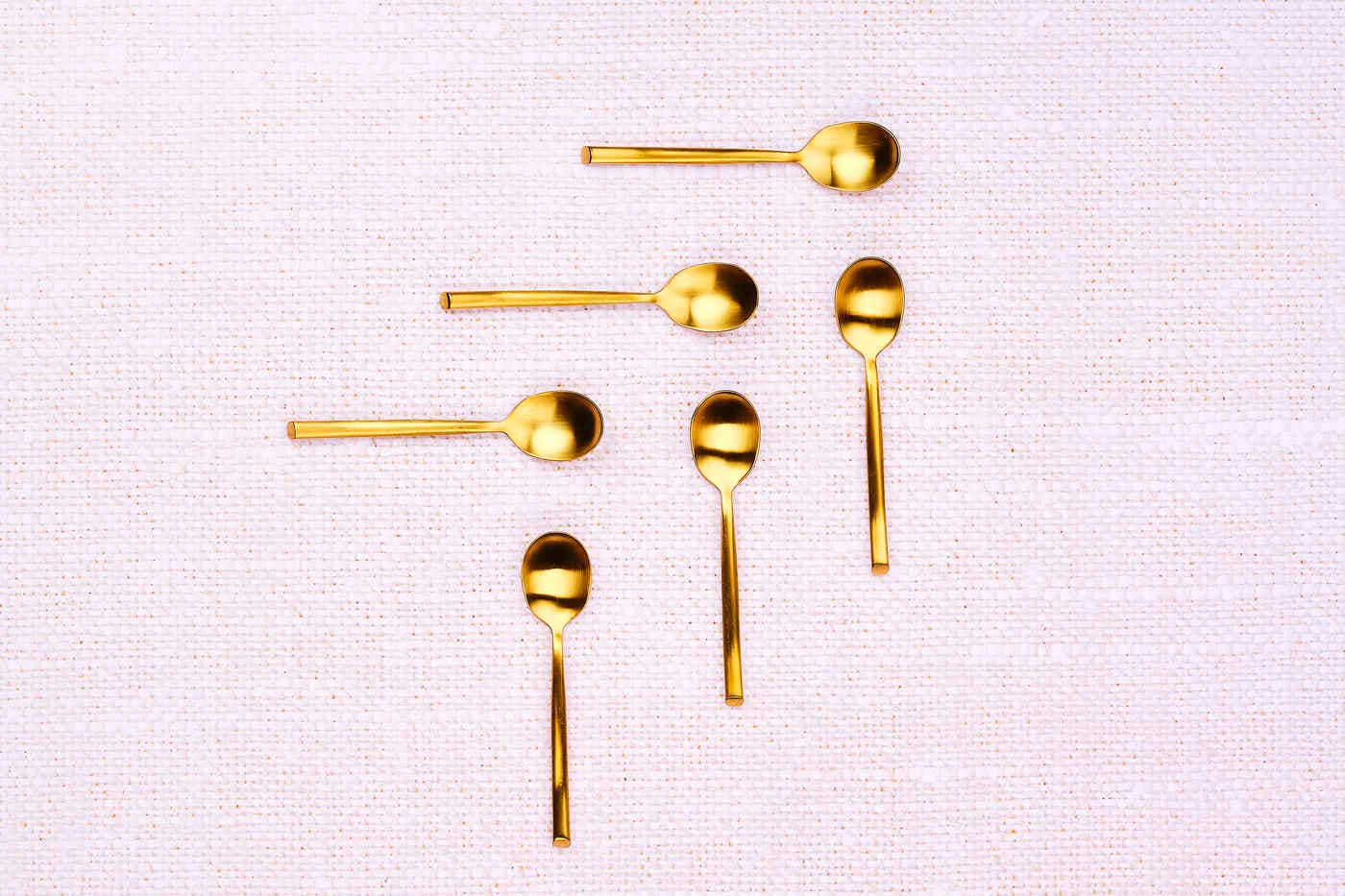 Björn - Wholesale Table Spoon (Cutlery) - Knut set of 6 small spoons - Gold2