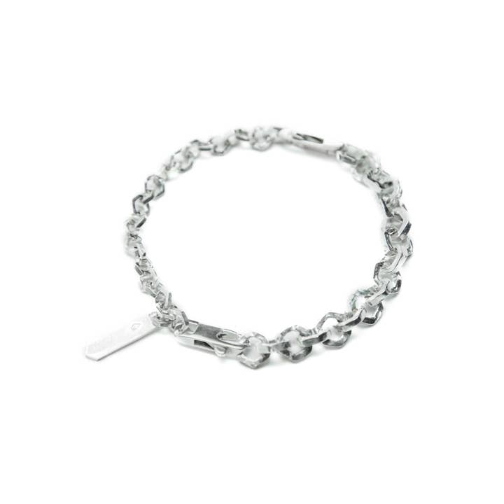 Marguerite Bones - Wholesale Link & Chain Necklace - Heute #2 Genderfull Silver Modular Necklace/Bracelet Chain