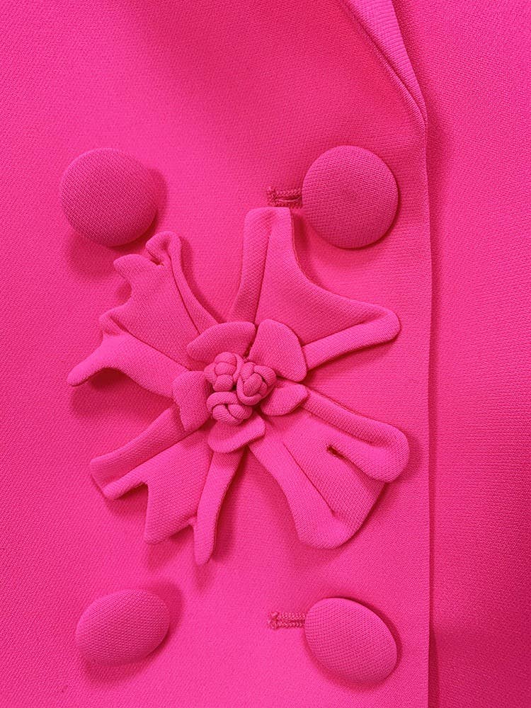 Productseeker - Wholesale Blazer - Women's - BL0127 Handmade 3D Floral Embellished Double-Breasted Blazer9