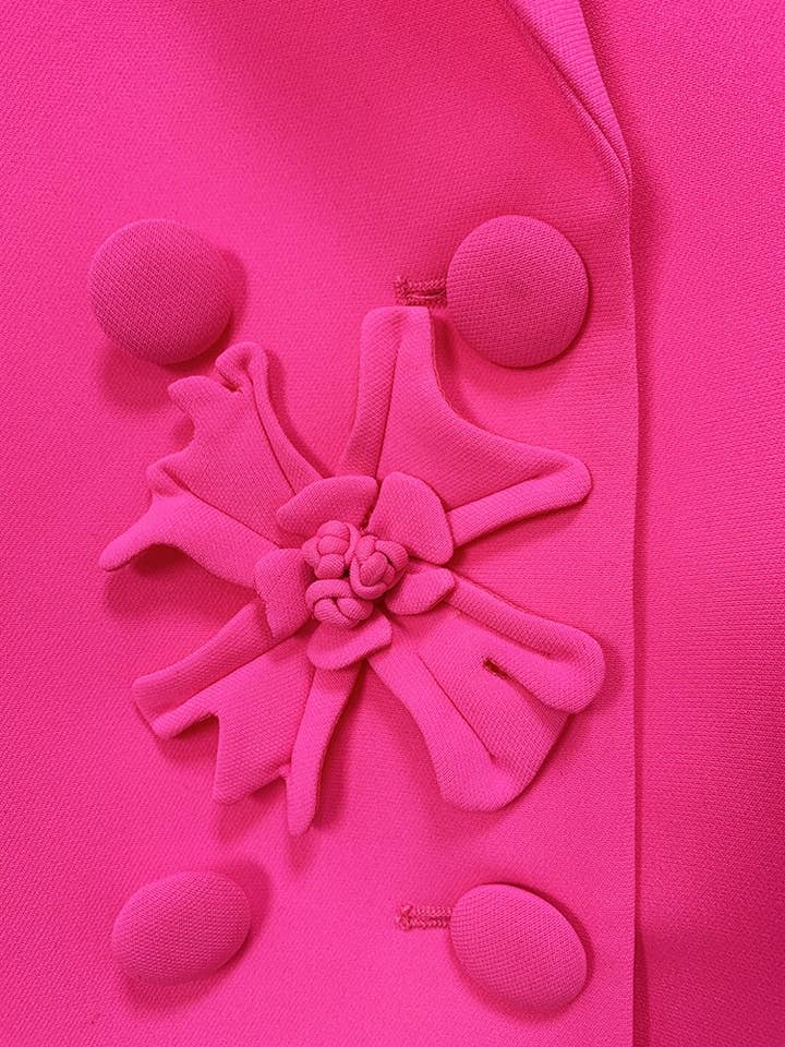 Productseeker - Wholesale Blazer - Women's - BL0127 Handmade 3D Floral Embellished Double-Breasted Blazer9