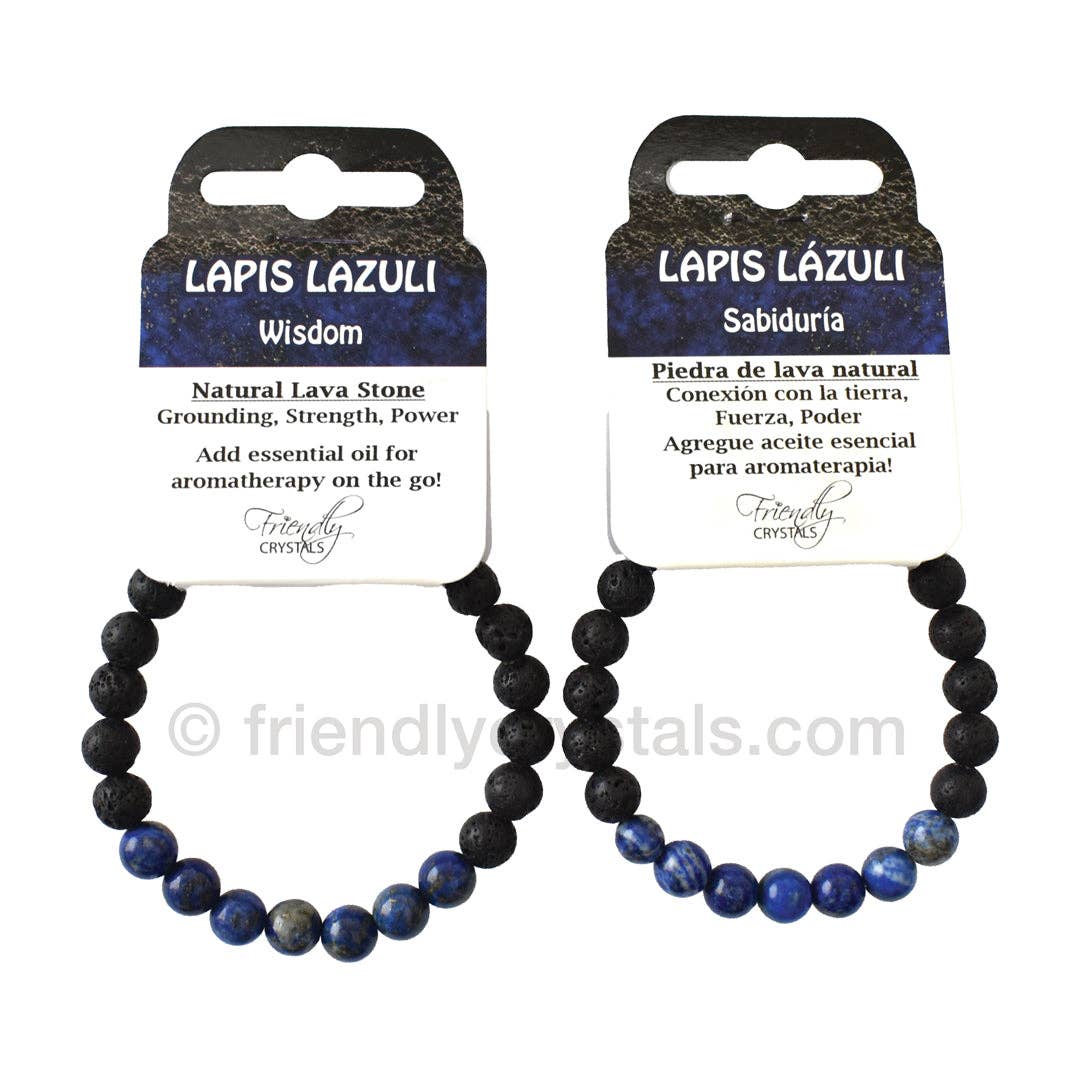 Friendly Crystals – Pulseira de missangas por atacado – Bracelete Lava Lapis1