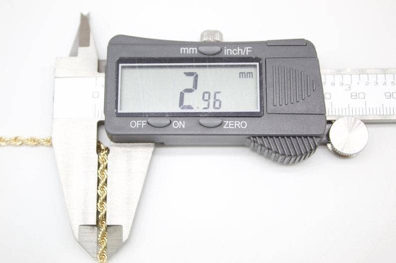 MIA Jewelry - Vendita all'ingrosso Bracciali a catena e a maglie - Bracciale a catena in corda d'oro da 2,96 mm riempito in oro 18 carati (I42)4