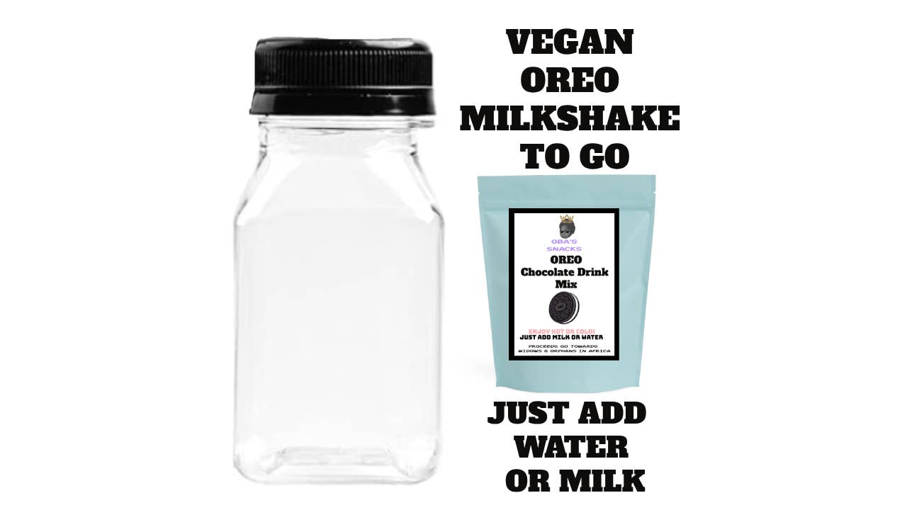 Maqoba - Vente Kit de fabrication de boisson - Mélange à milkshake saveur Oreo VEGAN en bouteille ! Versez et secouez !