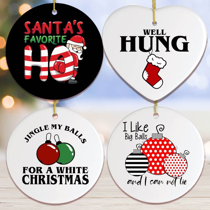 OrnamentallyYou - Wholesale Ornament Set - Dirty Joke Christmas Ornament Bundle0