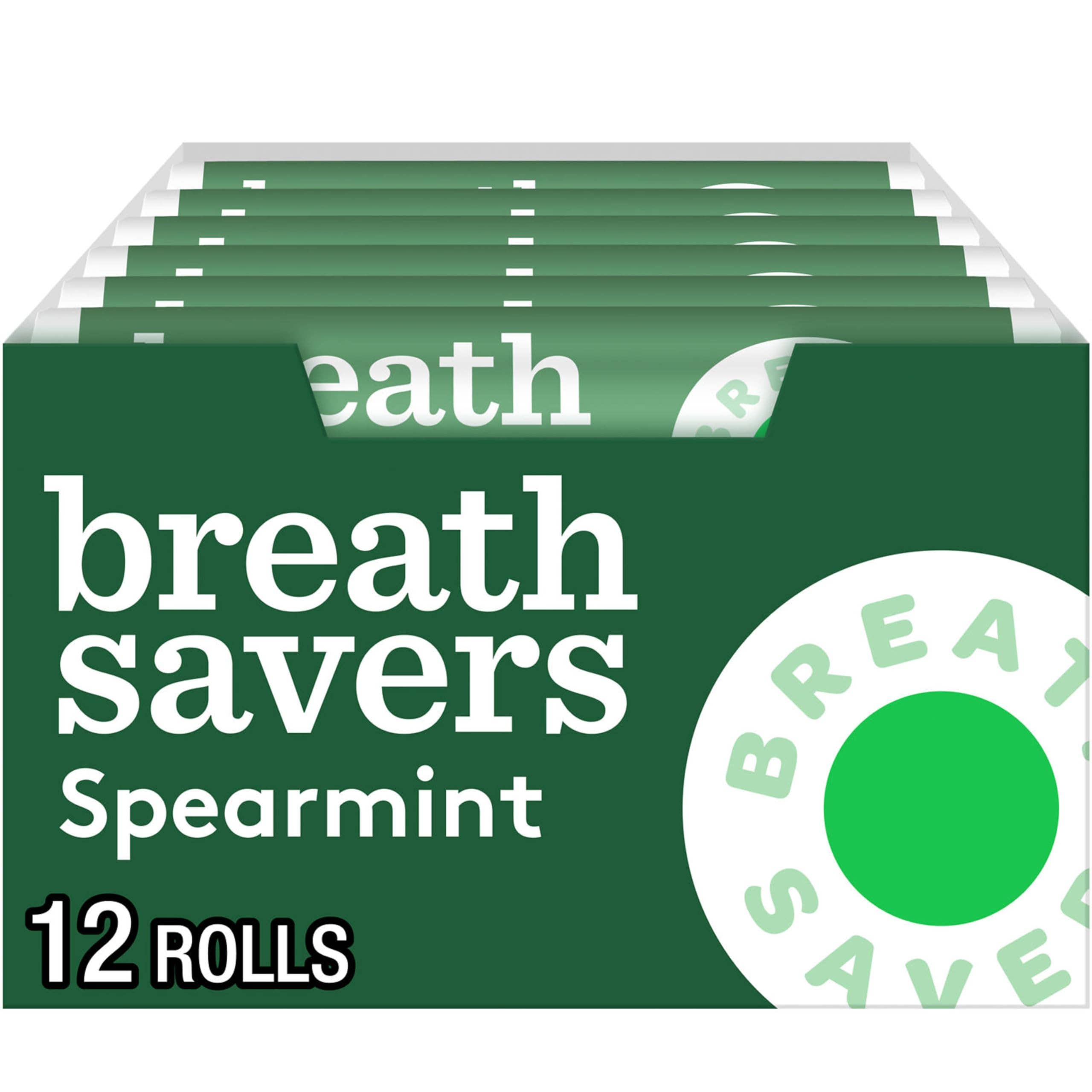 Long Island Candy Factory – Großhandel Minzbonbons – Breathsavers 12 Stk 0,75 Oz Spearmint Doppelpack0