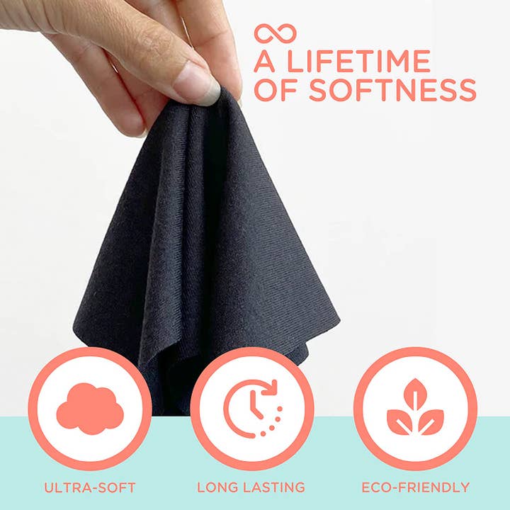 Boaty - Wholesale Tissue Paper - Reusable Tissues - Handkerchiefs, Boaty Box (12, Black)