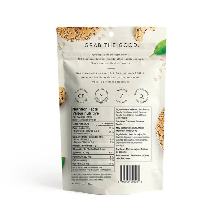 HANDFUEL – wholesale Nuts – Everything Bagel Cashews 150g x 121