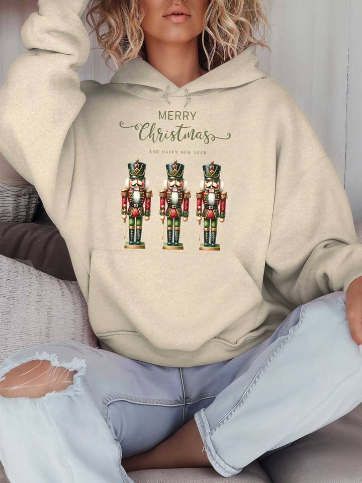 Merry Christmas Nutcracker Hoodie Sweatshirt & T-shirt for wholesale by Be X'treme Designs LLC