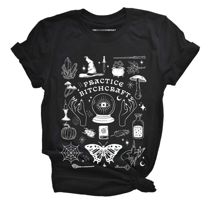 T-shirt féministe Halloween « Practice Bitchcraft » pour la vente par The Spark Company