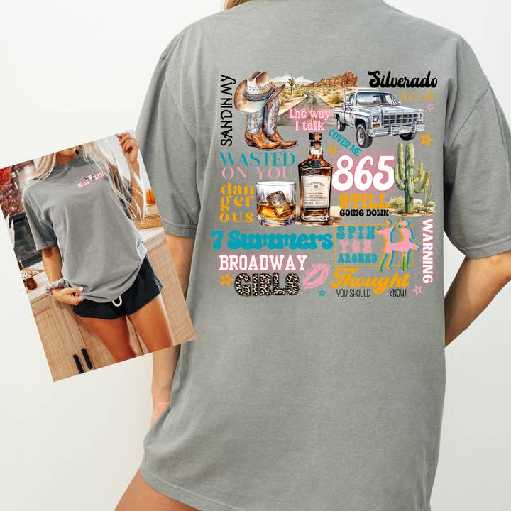 Wallen | Paroles Roses | Nashville Tennessee | T-shirt Graphique CC pour la vente par The American Honey