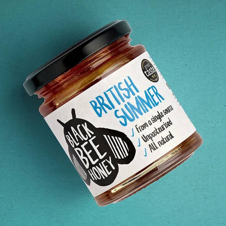 227g British Summer Honey for wholesale by Black Bee Honey