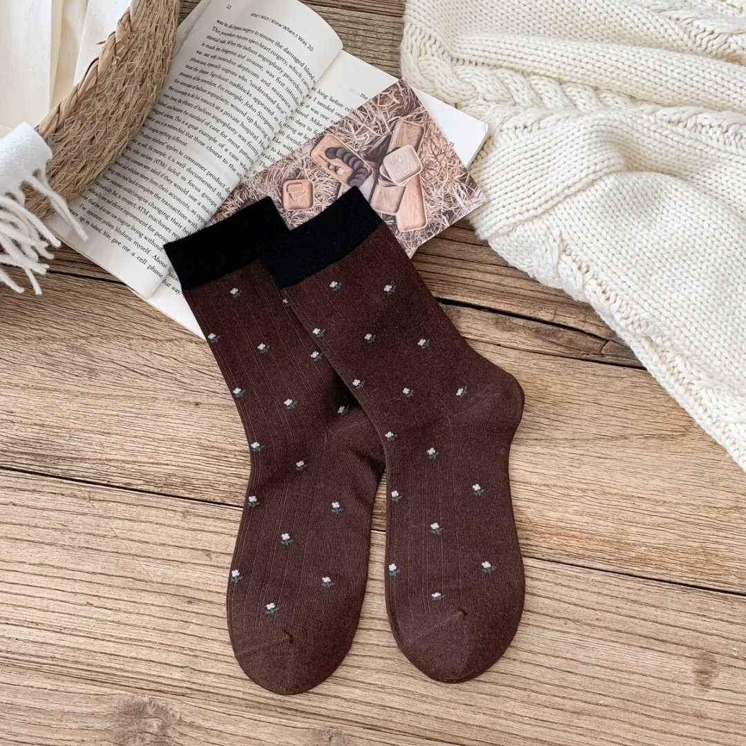 MKS America - Wholesale Socks - Women's - French style gentle small floral women's socks5