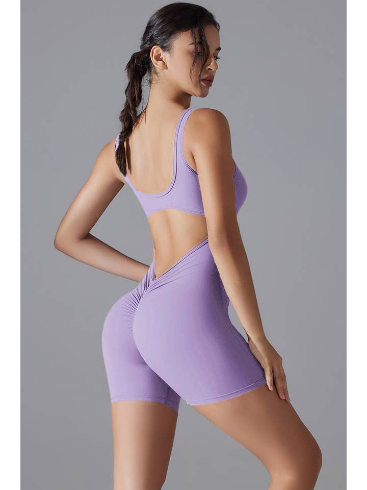 Color 5 - Wholesale Romper - Women's - Premium scrunch butt active wear work out yoga romper
