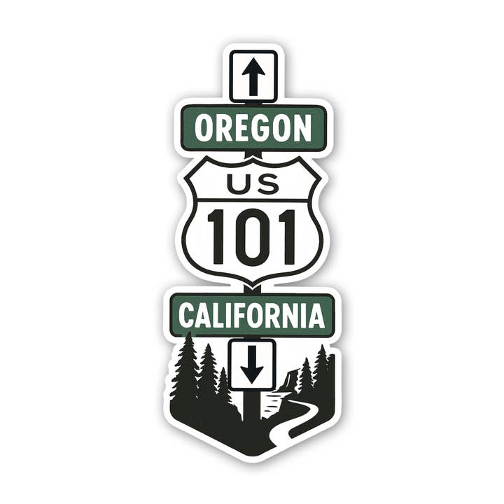 Oregon California 101 - Vintage sticker for wholesale by Sticker Atlas