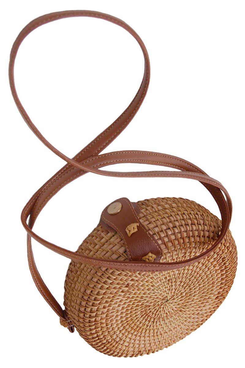 Cap Zone – wholesale Axelväska - Dam – Äkta rottingväska med hårt skal i macaron-stil1