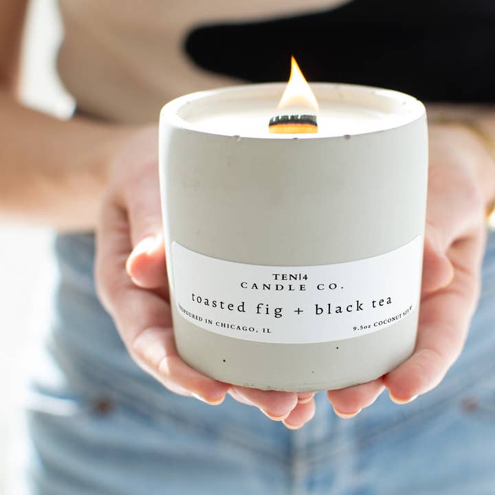 Toasted Fig & Black Tea, Moody, Fresh Luxury Candle|Soy Wax for wholesale by TEN|4 Candle Co.