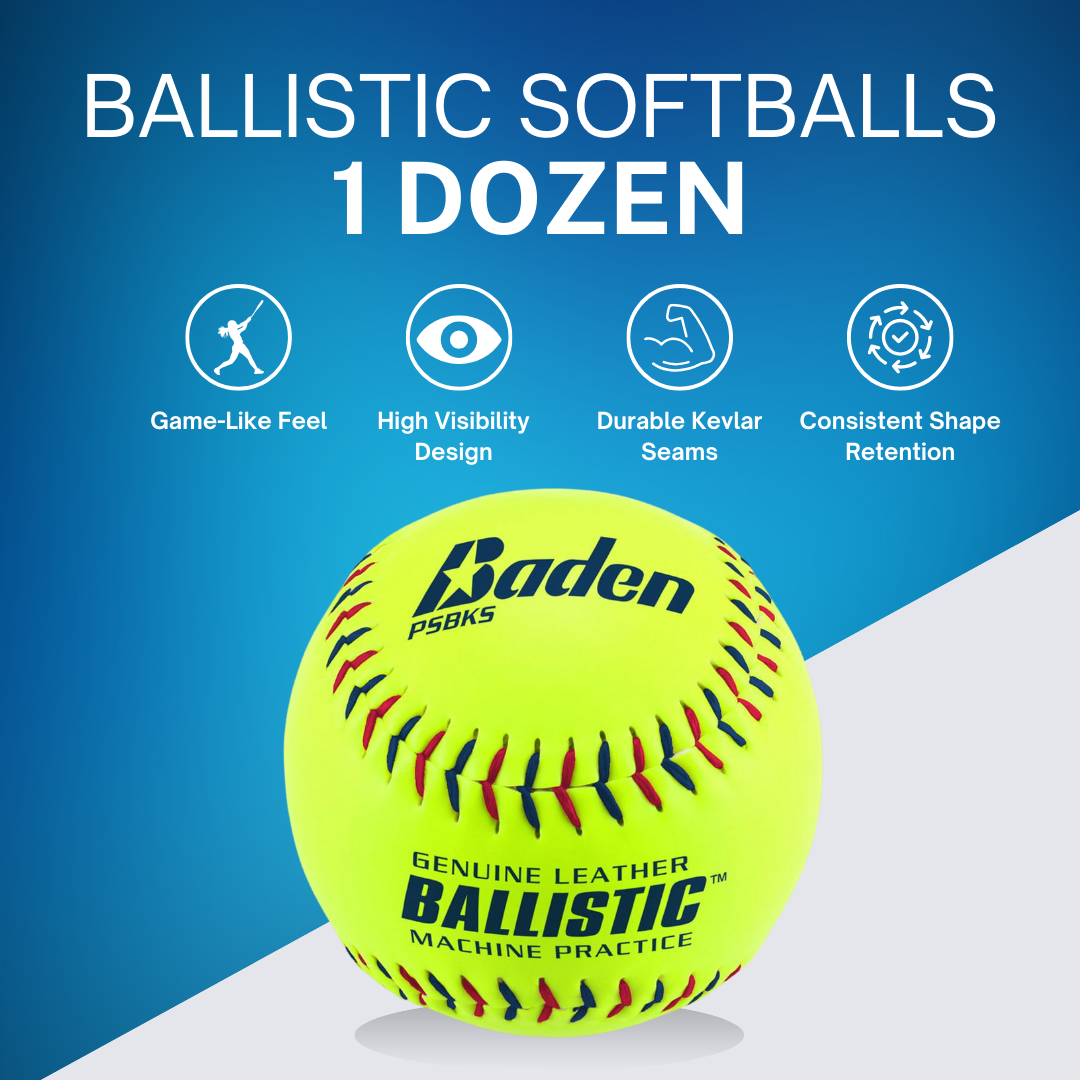 Baden Sports - Wholesale Sports Ball - Ballistic Pitching Machine Softballs - 1 Dozen2